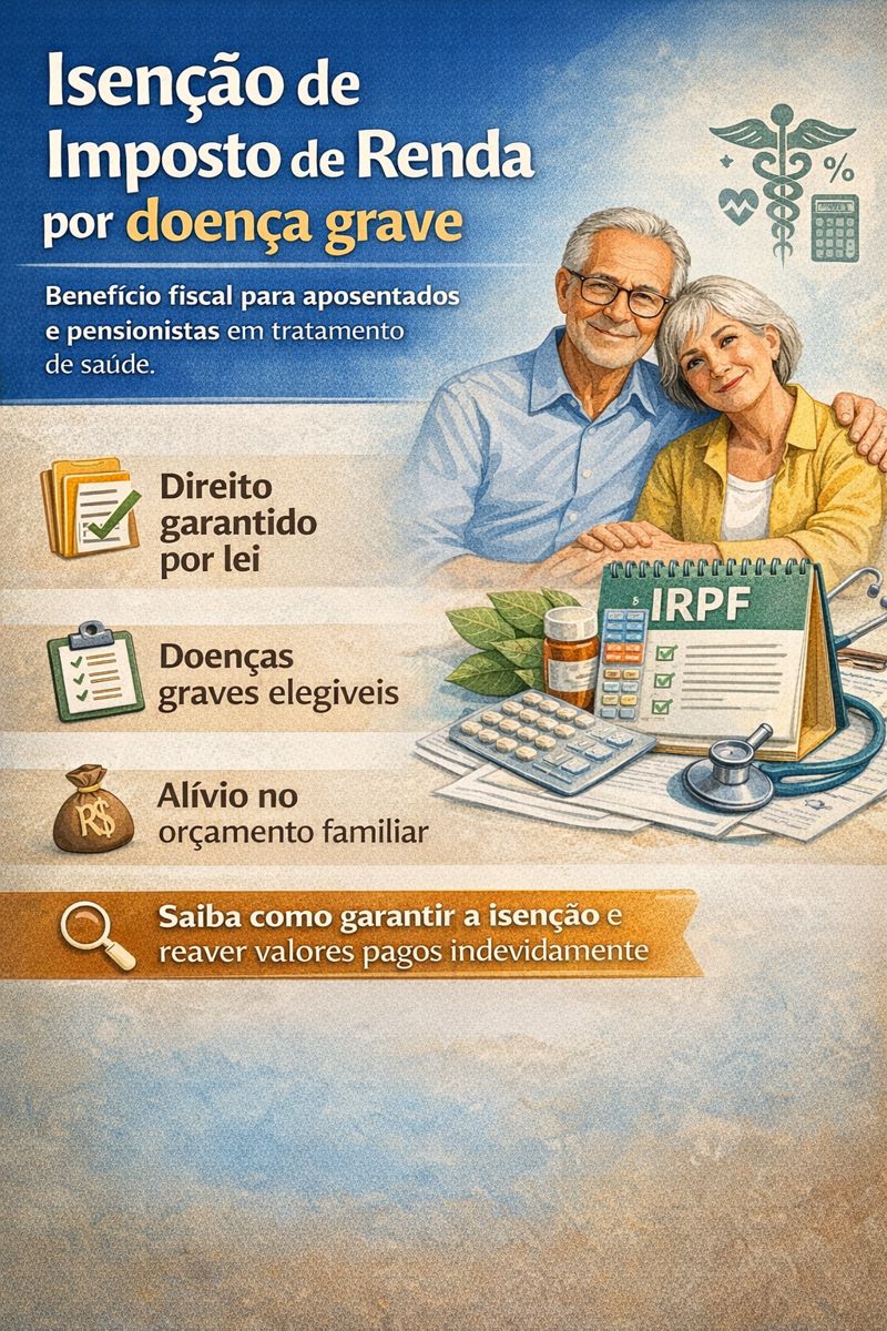 Como funciona a isenção de Imposto de Renda por doença grave