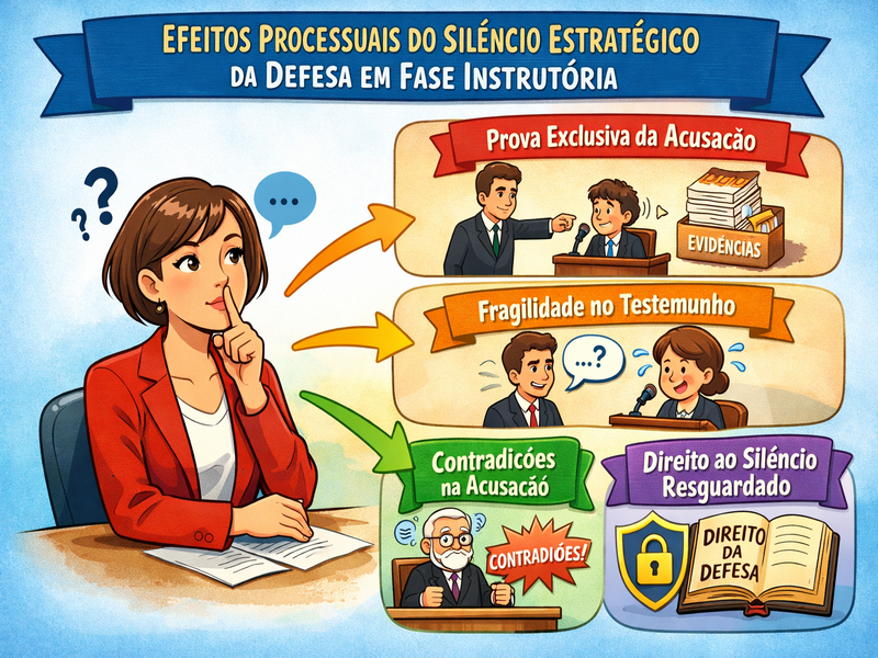 Efeitos processuais do silêncio estratégico da defesa em fase instrutória