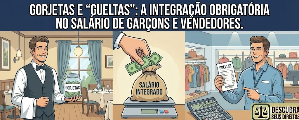 Gorjetas e “Gueltas”: a integração obrigatória no salário de garçons e vendedores