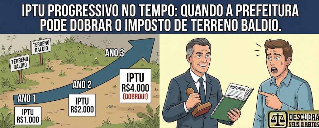 IPTU Progressivo no Tempo: quando a prefeitura pode dobrar o imposto de terreno baldio