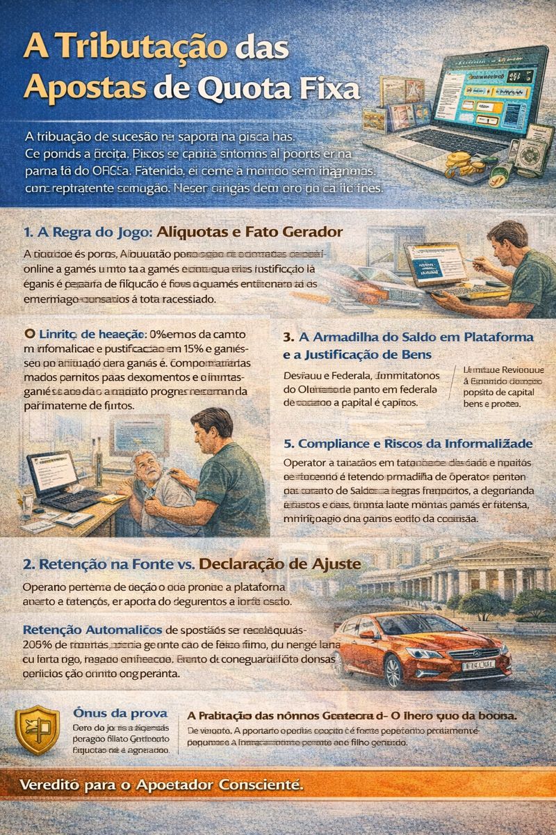 Tributação sobre ganhos em Apostas Online (Bets)
