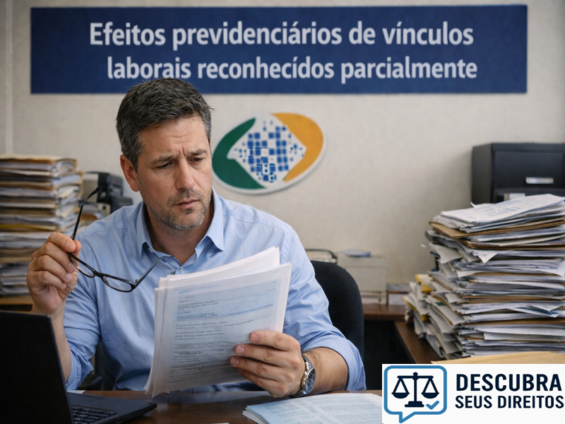 Efeitos previdenciários de vínculos laborais reconhecidos parcialmente