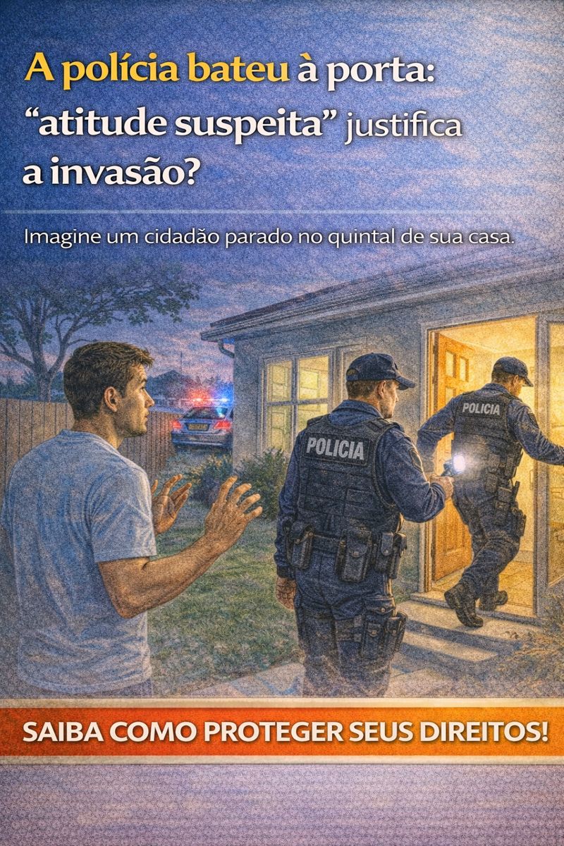 A polícia bateu à porta: "atitude suspeita" justifica a invasão?