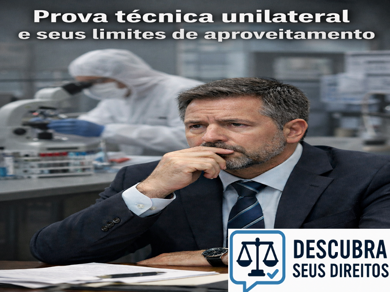 Prova técnica unilateral e seus limites de aproveitamento