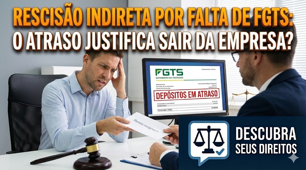 Rescisão Indireta por Falta de FGTS: o atraso nos depósitos justifica sair “dando justa causa” na empresa?