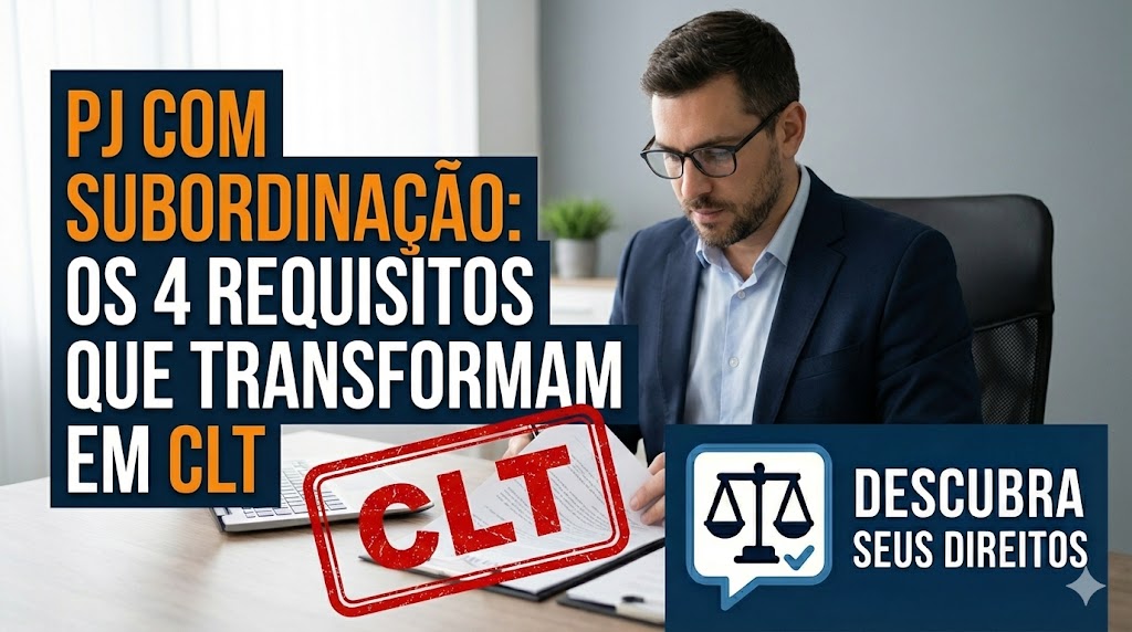 PJ com Subordinação: os 4 requisitos que transformam o prestador em funcionário CLT