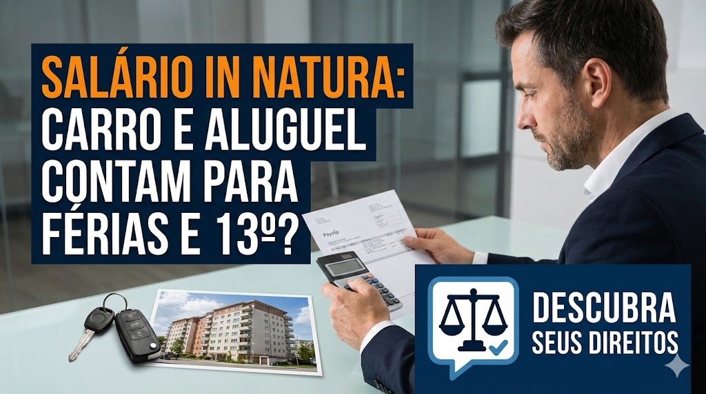 Salário in natura: o carro e o aluguel pagos pela empresa contam para férias e 13º?
