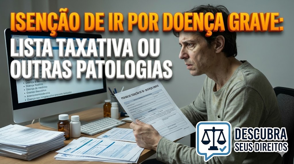 Isenção de IR por Doença Grave: a lista legal é taxativa ou o Judiciário aceita outras patologias?