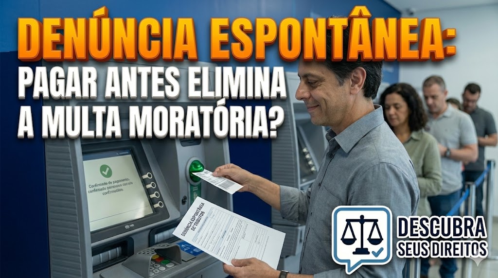 Denúncia Espontânea: pagar o tributo atrasado antes da fiscalização elimina a multa moratória?