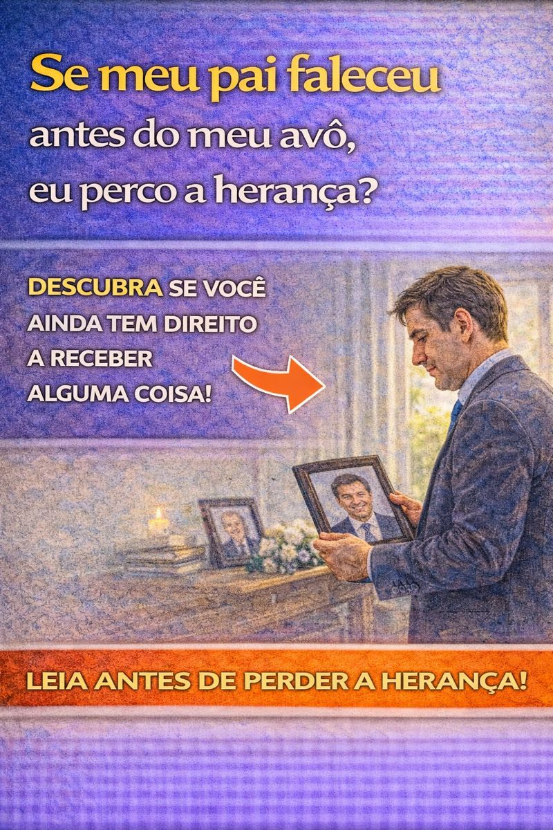 Meu pai faleceu antes do meu avô. Eu perco a minha herança?