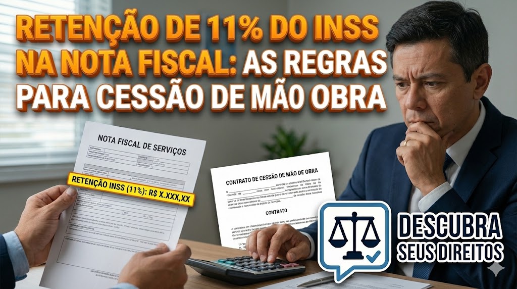 Retenção de 11% do INSS na Nota Fiscal: quando a empresa é obrigada a reter na cessão de mão de obra