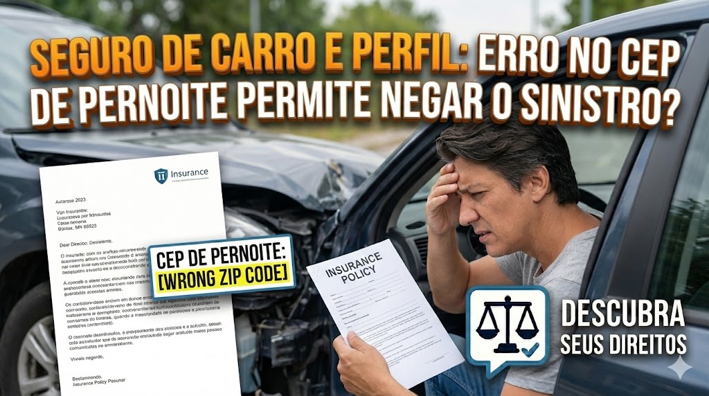 Seguro de Carro e Perfil de Risco: erro no CEP de pernoite permite negar o sinistro?
