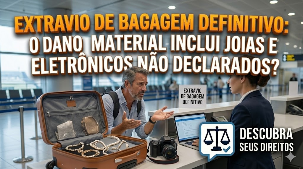 Extravio de Bagagem Definitivo: o dano material inclui joias e eletrônicos não declarados?