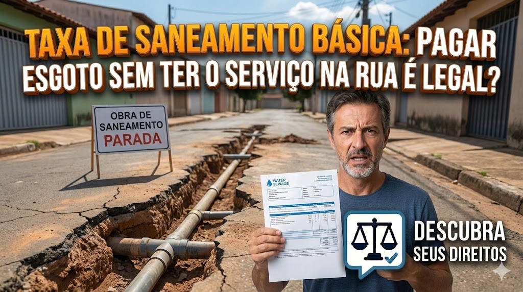 Taxa de Saneamento Básica: pagar esgoto sem ter o serviço na rua é legal?