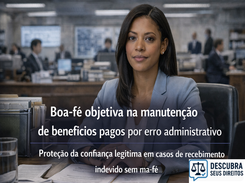 Boa-fé objetiva na manutenção de benefícios pagos por erro administrativo