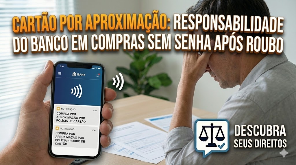 Cartão por Aproximação: a responsabilidade do banco em compras sem senha após roubo