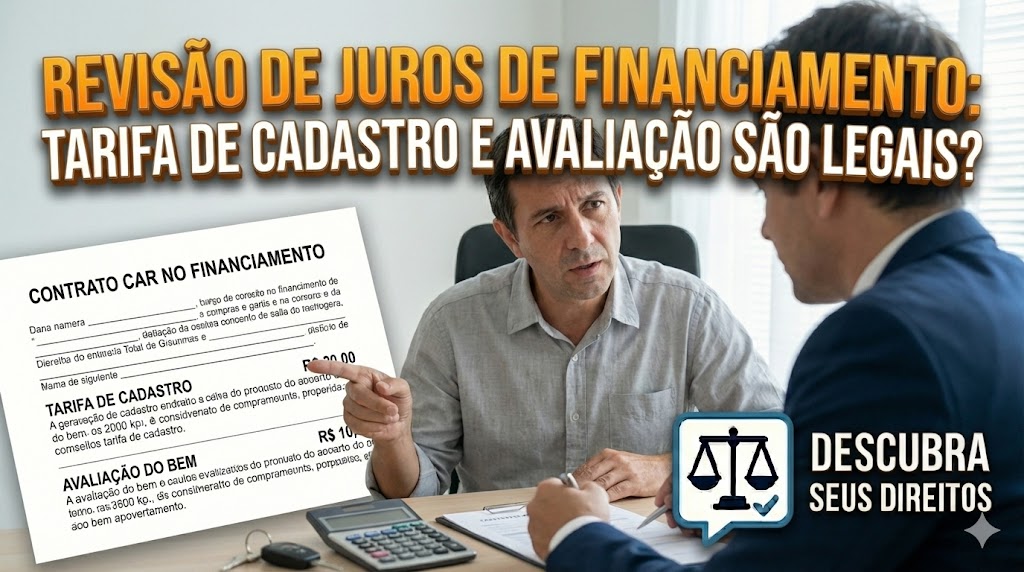 Revisão de Juros de Financiamento de Veículo: a tarifa de cadastro e a avaliação do bem são legais?