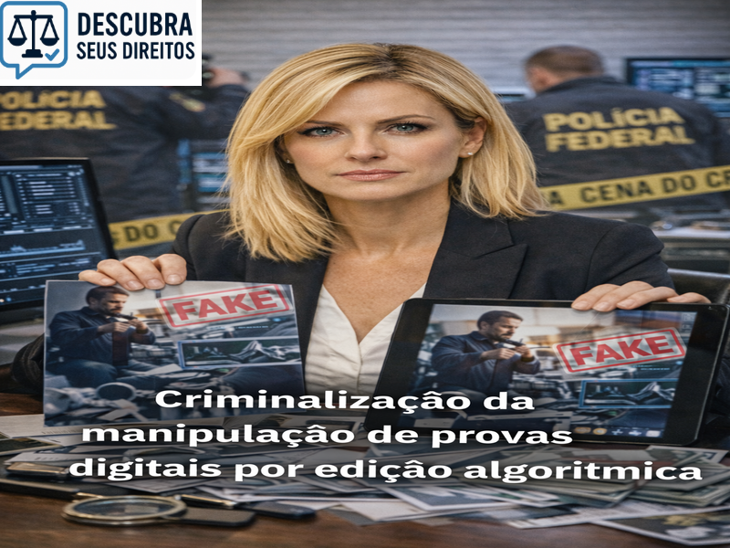 Criminalização da manipulação de provas digitais por edição algorítmica