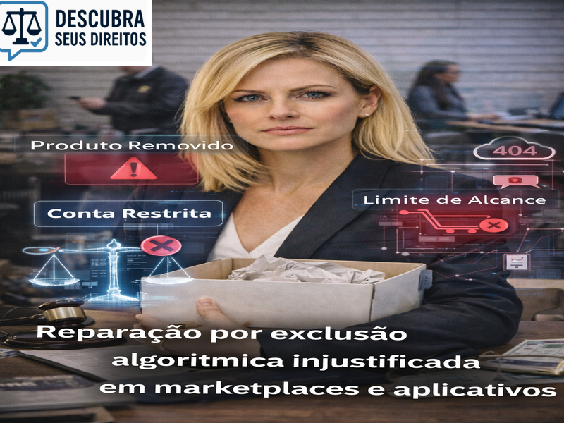Reparação por exclusão algorítmica injustificada em marketplaces e aplicativos