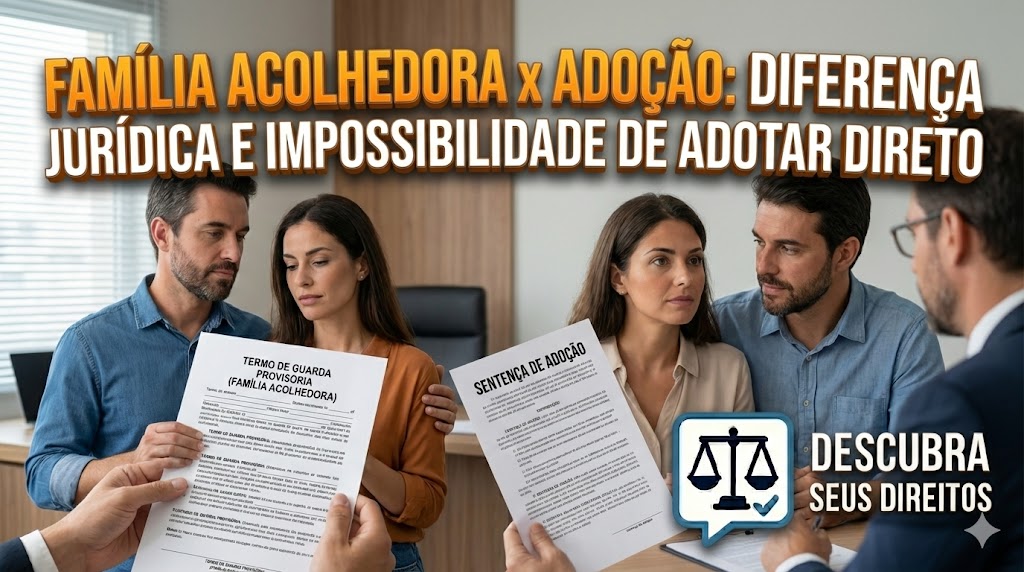 Família Acolhedora x Adoção: a diferença jurídica e a impossibilidade de adotar direto