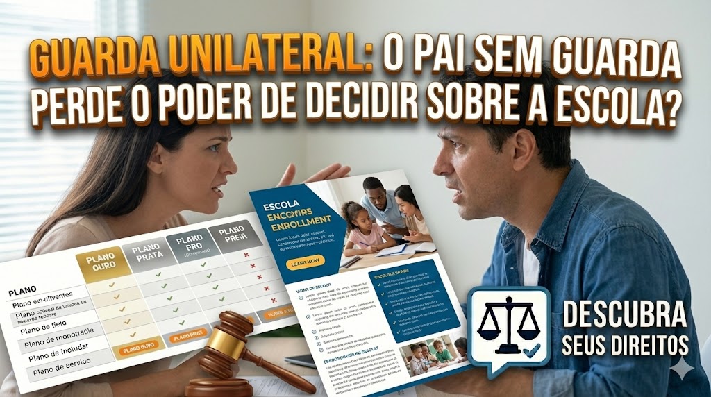Guarda Unilateral: o pai que não tem a guarda perde o poder de decidir sobre a escola?