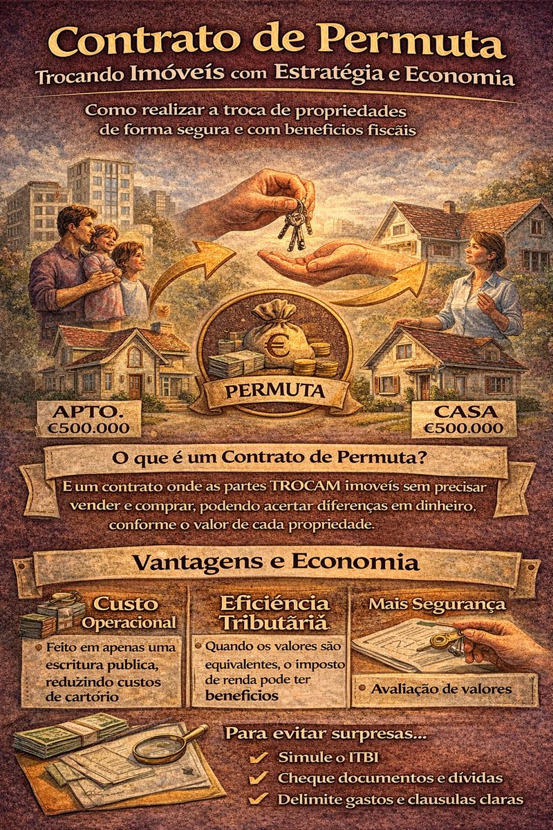 Contrato de Permuta: trocando imóveis com estratégia e economia