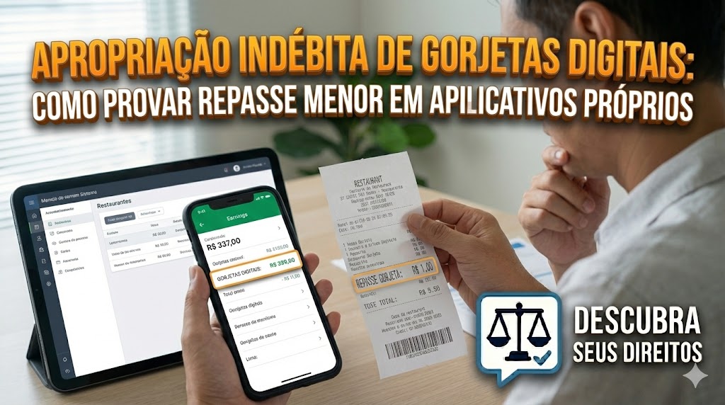 Apropriação Indébita de Gorjetas Digitais: como provar repasse menor em aplicativos próprios de restaurantes