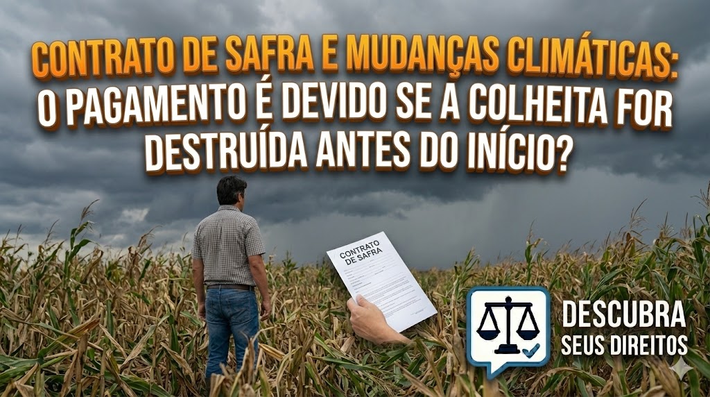 Contrato de Safra e Mudanças Climáticas: o pagamento é devido se a colheita for destruída antes do início da jornada?