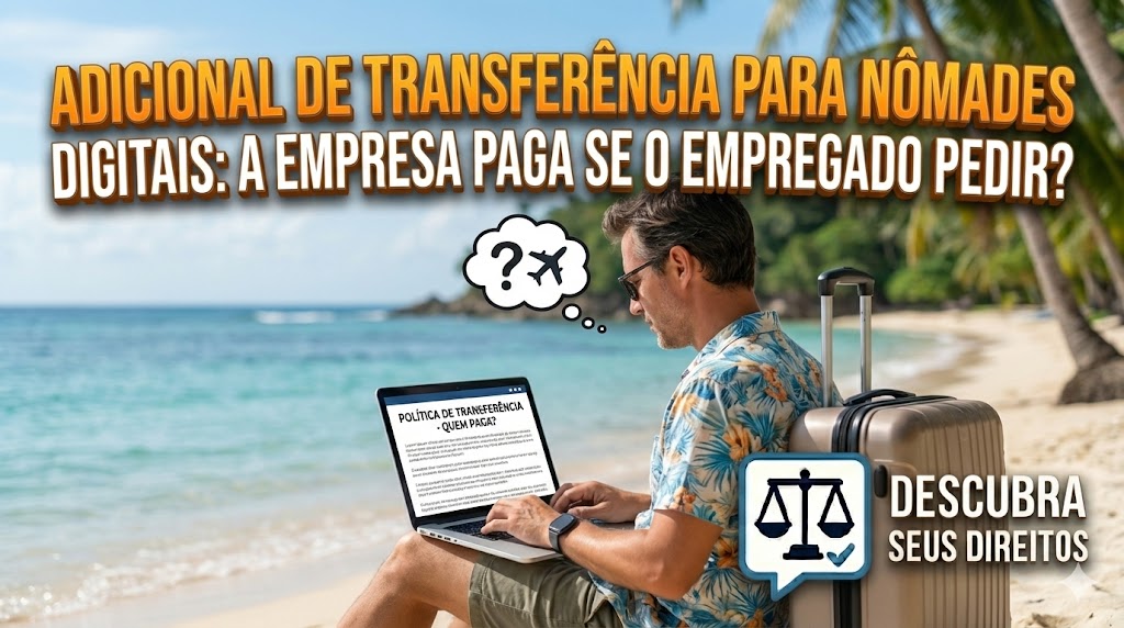 Adicional de Transferência para Nômades Digitais: a empresa paga se for o empregado quem pedir para mudar de cidade?