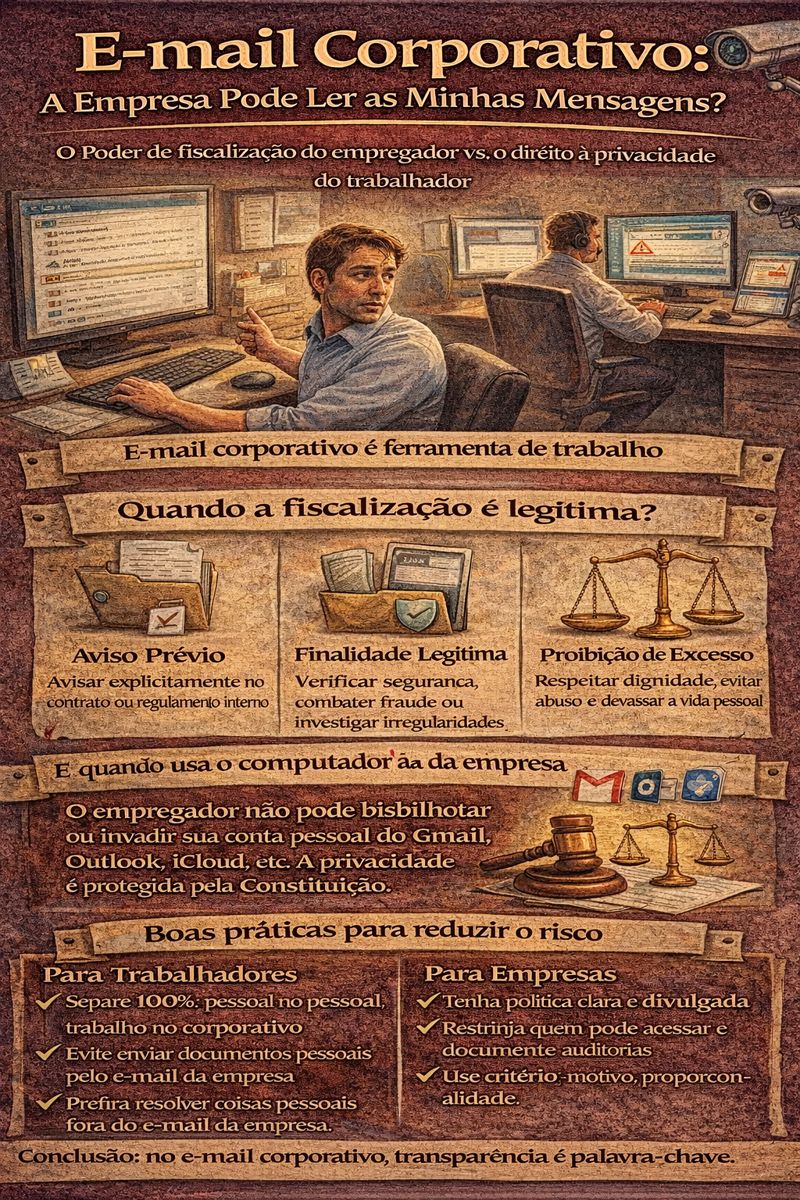 E-mail Corporativo: A empresa pode ler as minhas mensagens?