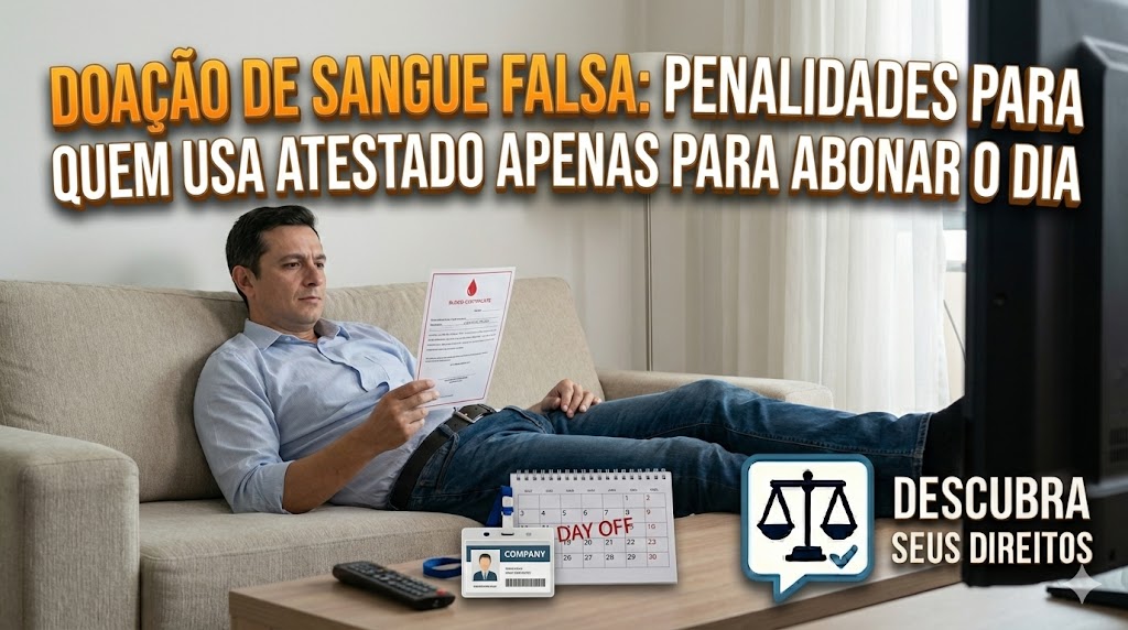 Doação de Sangue Falsa: as penalidades para o trabalhador que usa atestado de doação apenas para abonar o dia e não comparece ao hemocentro