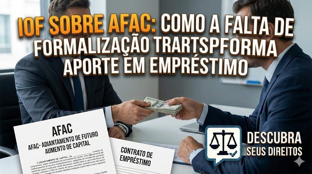 IOF sobre Adiantamento para Futuro Aumento de Capital (AFAC): quando o aporte societário vira empréstimo tributável