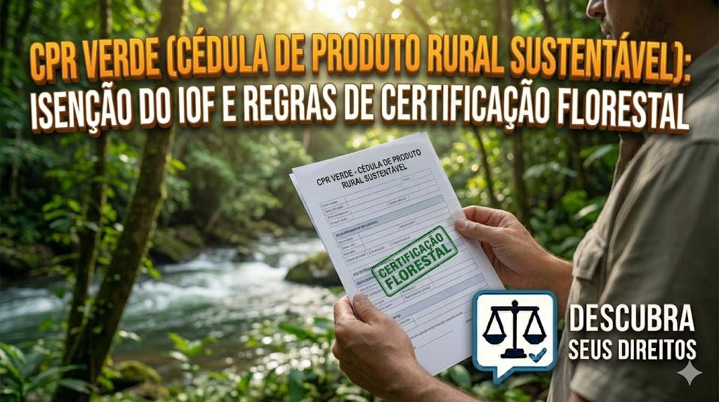 CPR Verde (Cédula de Produto Rural Sustentável): a isenção do IOF e as exigências de certificação ambiental para investidores