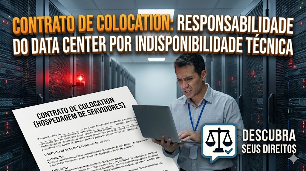 Contrato de Colocation (Hospedagem de Servidores): a responsabilidade do data center por indisponibilidade técnica que trava o faturamento do cliente B2B