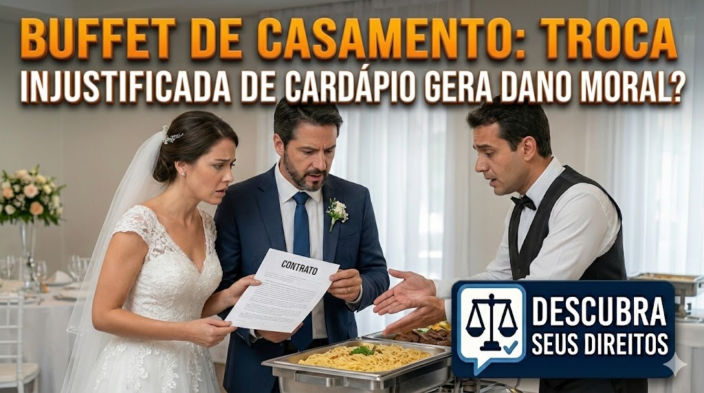 Serviço de Buffet para Casamentos: restituição do valor e danos morais por troca injustificada de cardápio no dia da festa