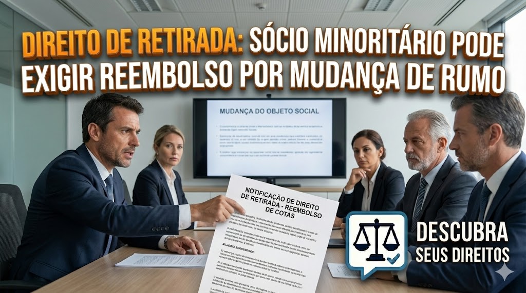 Direito de Retirada (Recesso) por Mudança do Objeto Social: como o sócio minoritário pode exigir o reembolso de suas cotas quando os majoritários mudam o rumo da empresa