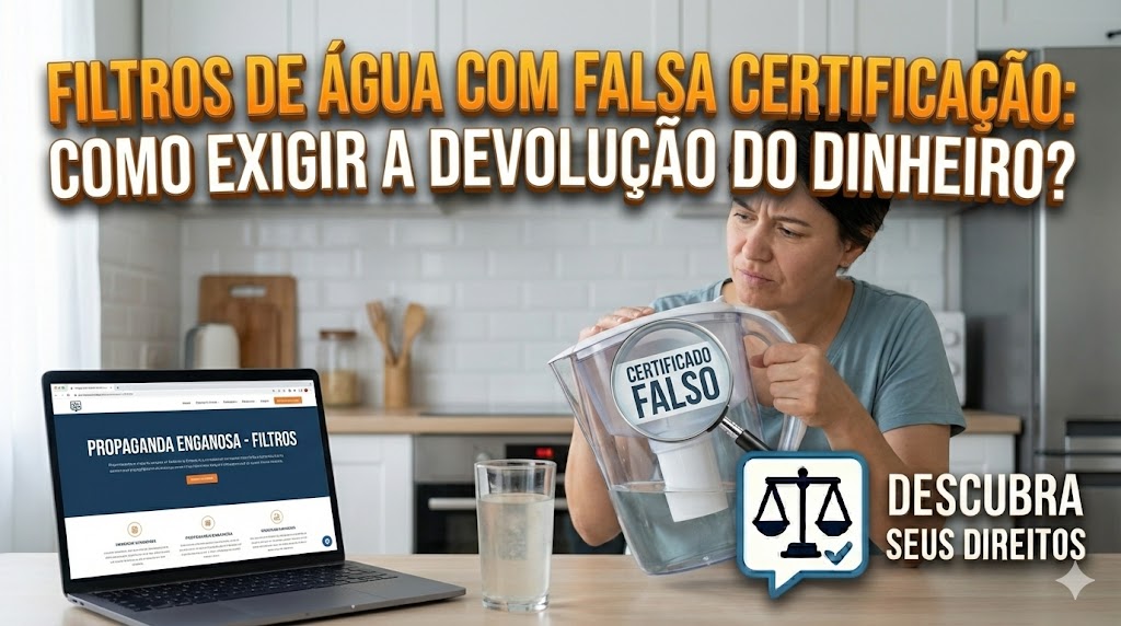 Filtros de Água Residenciais com Falsa Certificação: como exigir devolução do dinheiro por propaganda enganosa