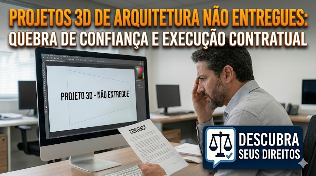 Projetos 3D de Arquitetura Não Entregues: quebra de confiança e execução contratual contra profissional autônomo