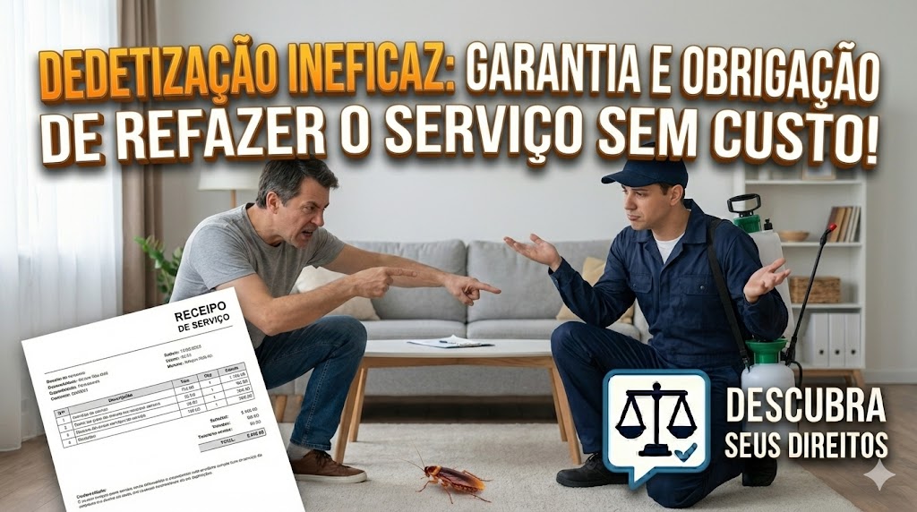 Dedetização Residencial Ineficaz: a garantia do serviço contra pragas e a obrigação de refazer a aplicação sem custo
