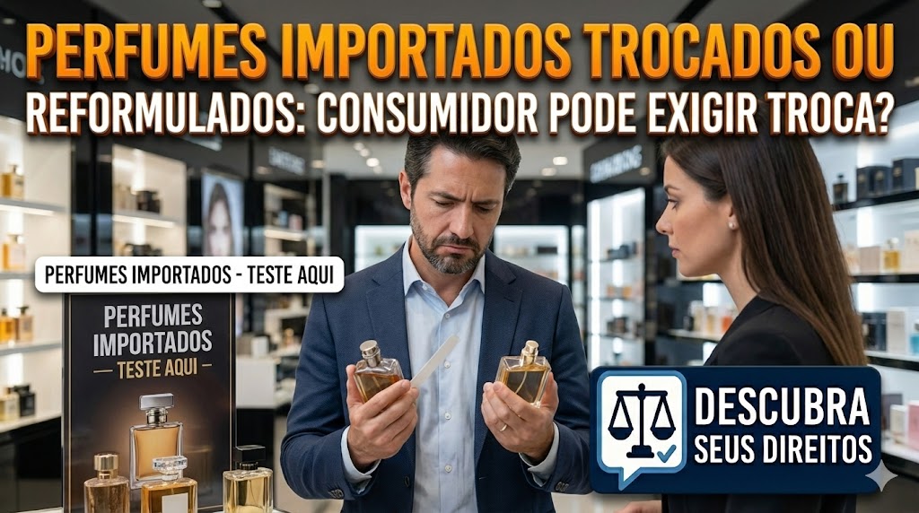 Perfumes Importados Reformulados ou com Fixação Inferior: o consumidor pode exigir troca quando o “lote novo” não corresponde ao provador?