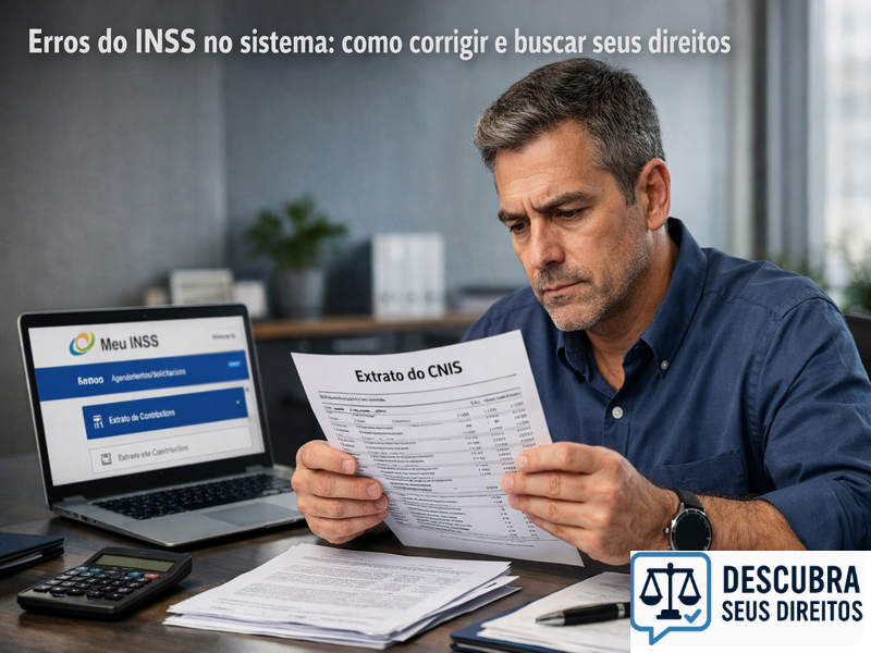 Erros do INSS no sistema: como corrigir e buscar seus direitos