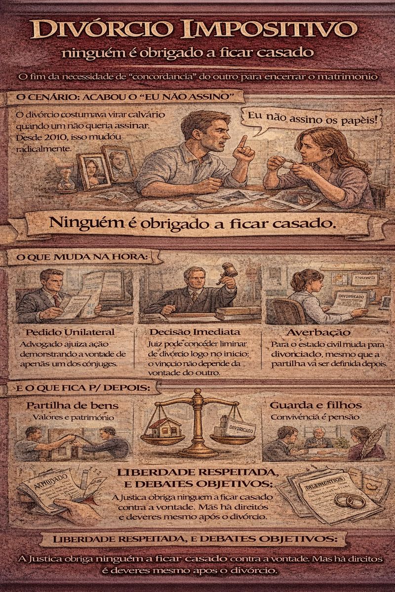 Divórcio Impositivo: Ninguém é obrigado a ficar casado
