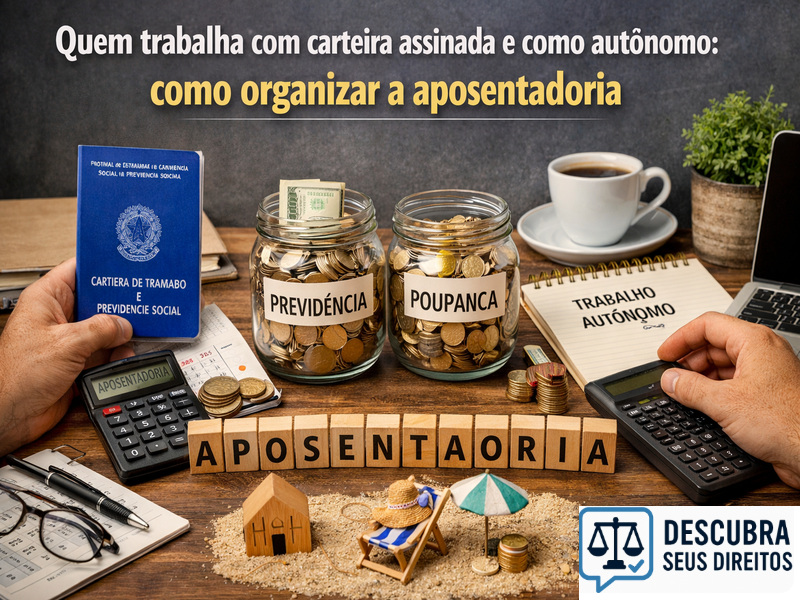 Quem trabalha com carteira assinada e como autônomo: como organizar a aposentadoria
