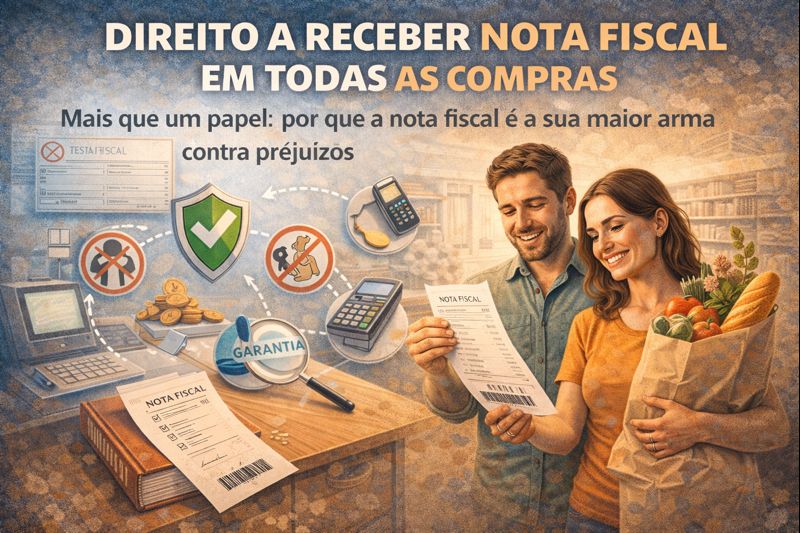 Direito a receber nota fiscal em todas as compras