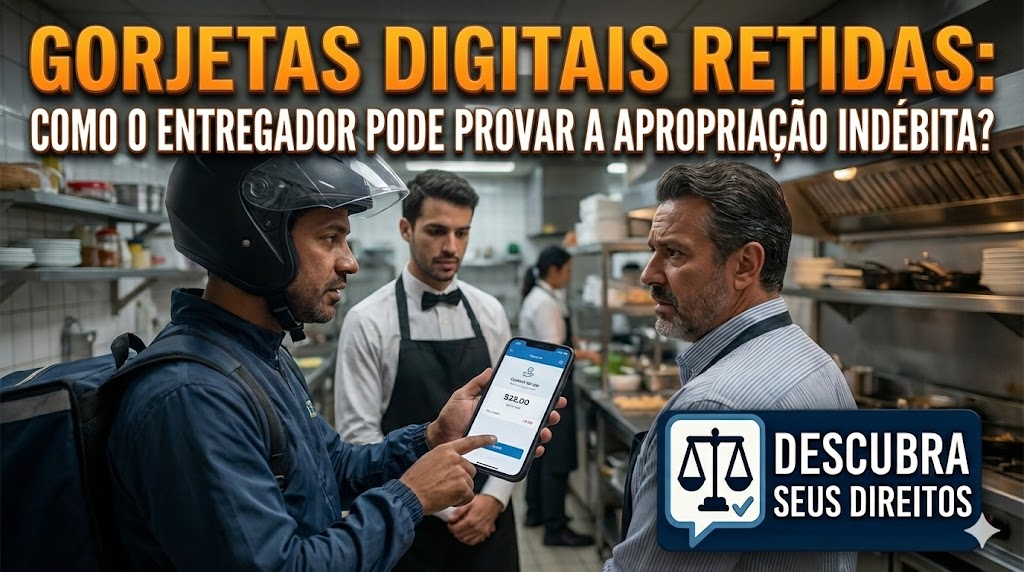 Apropriação Indébita de Gorjetas no Delivery Próprio: como provar que o restaurante retém parte das gratificações digitais
