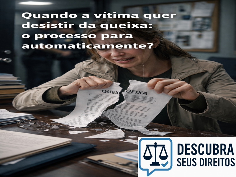 Quando a vítima quer desistir da queixa: o processo para automaticamente?