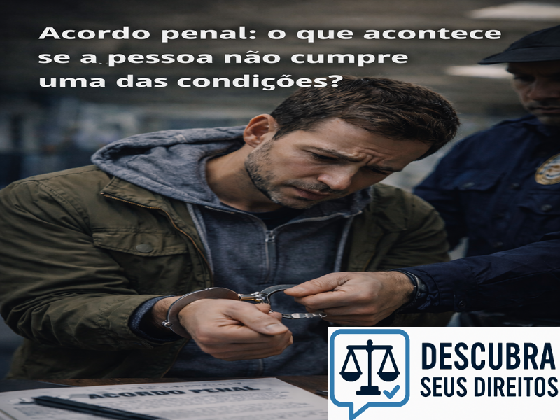 Acordo penal: o que acontece se a pessoa não cumpre uma das condições?