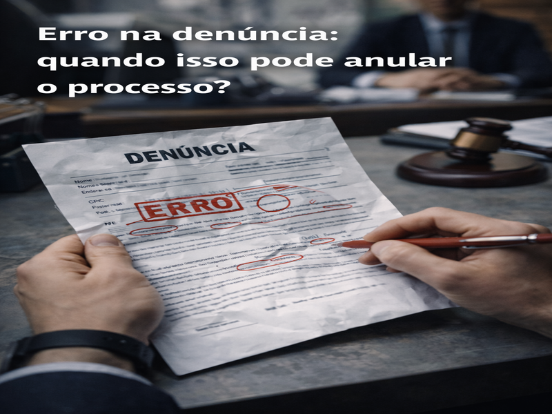 Erro na denúncia: quando isso pode anular o processo?