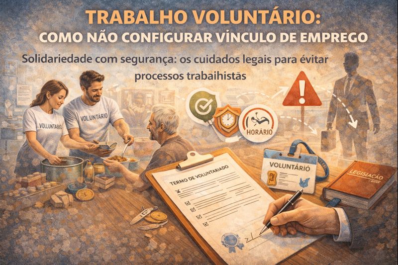 Trabalho voluntário: como não configurar vínculo de emprego