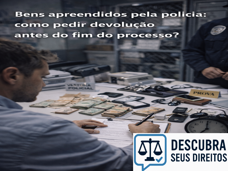 Bens apreendidos pela polícia: como pedir devolução antes do fim do processo?